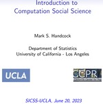 Introduction to Computational Social Science